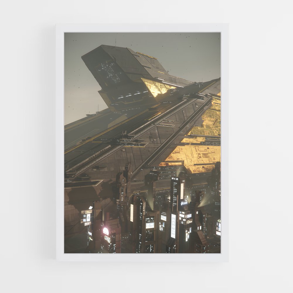 Poster Skyline Interstellaire – affiche Star Citizen (vue 3)